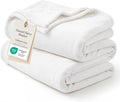 Bedsure GentleSoft Fleece Throw XL Blanket White by BEDSURE