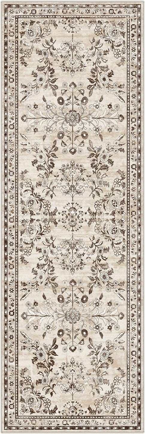 Yamaziot Washable Runner Rug 2x6 – Non Slip Boho Floral Hallway Runner Rug - Image 8
