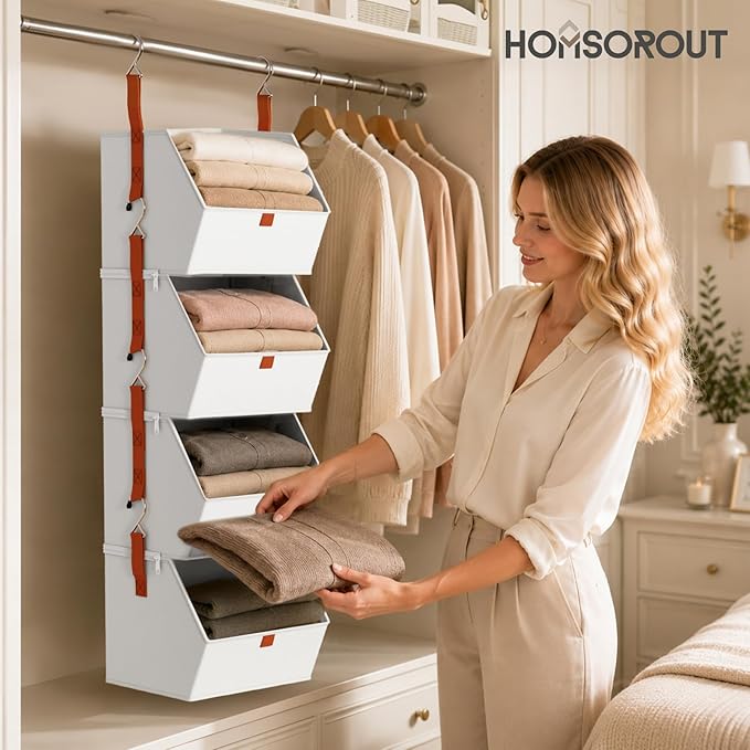 Homsorout Collapsible Hanging Closet Organizer - Image 4