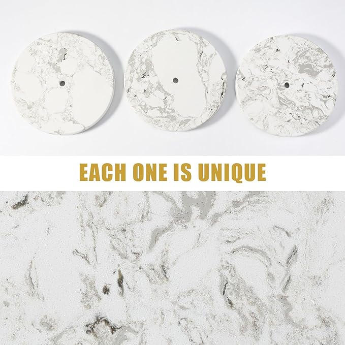 Koville Paper Towel Holder Countertop, Marble and Brass Standing Paper Roll - Image 7