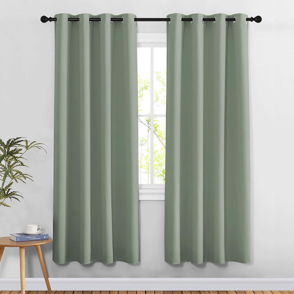 NICETOWN Blackout 78 inch Curtains for Doorway 2 Panels Set, Grommet Thermal ...
