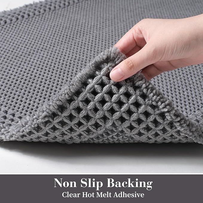 RESARE Waffle Bathroom Runner Rugs, Super Absorbent Bath Mat Non Slip Washable - Image 4