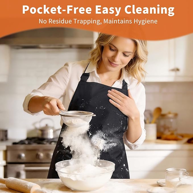 SHEOMERN Aprons for Men Kitchen Cooking – Waterproof & Oil Proof 3-Layer Long - Image 5