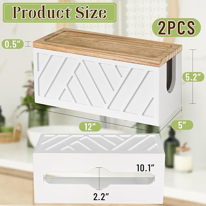 Set of 2 Paper Towel Dispenser Wall Mount, Paper Towel Holder Wall Mounted - Image 7
