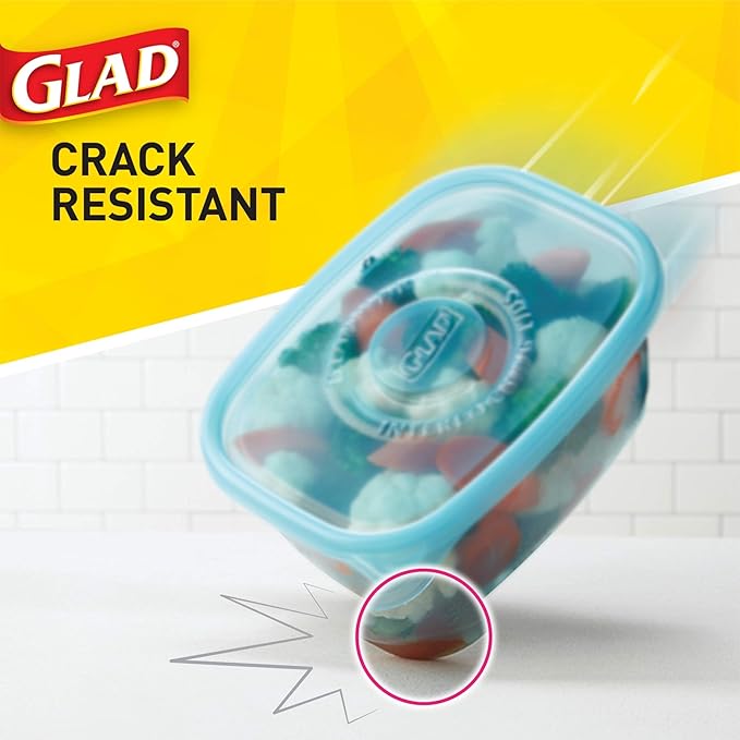 Glad Gladware Freezerware Food Storage Containers, Large Rectangle Holds 64 - Image 7