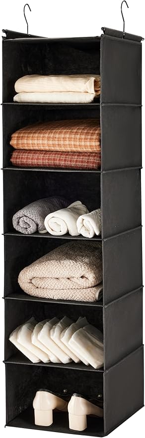 MAX Houser 6 Tier Shelf Hanging Closet Organizer, Closet Hanging Shelf by MAXHouser