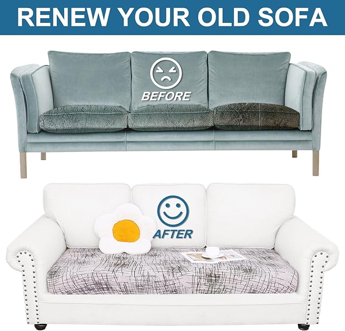 Smiry Printed Couch Cushion Covers, Stretch Soft Couch Covers - Image 8