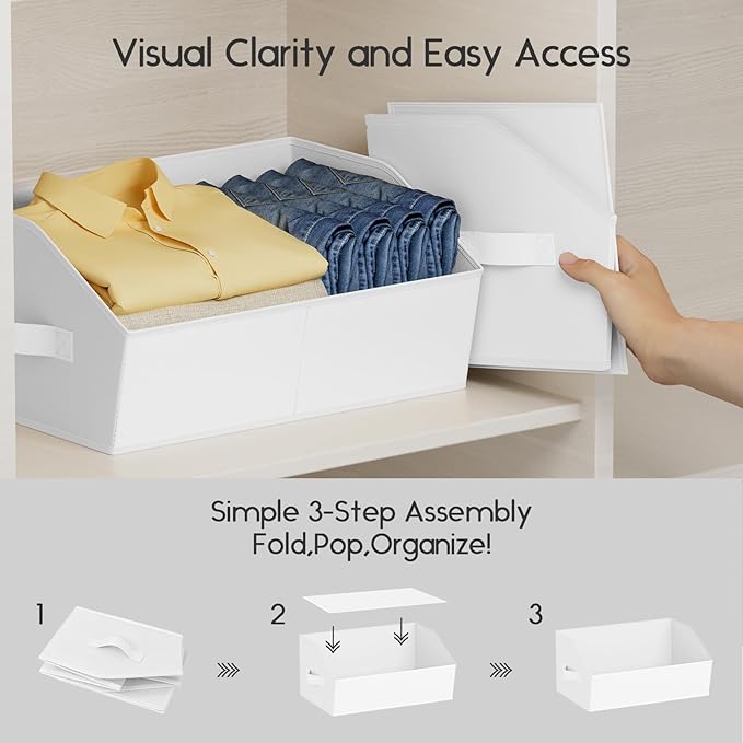 Homsorout Large Closet Organizers and Storage Bins