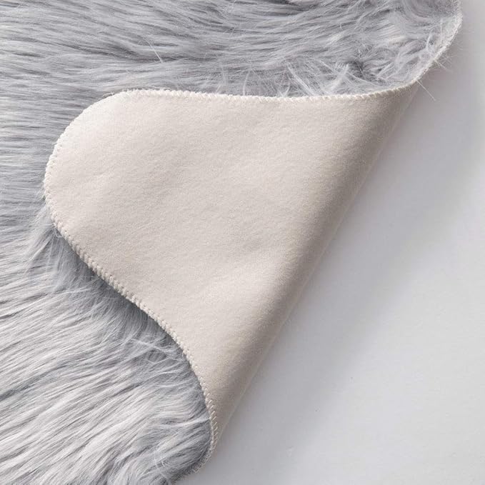 MIULEE Luxury Super Soft Fluffy Area Rug Faux Fur Sheepskin Rug Decorative - Image 5