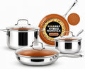 Gotham Steel Ceramax 12 Pcs Tri Ply Hybrid Stainless Steel Cookware Set by GothamSteel