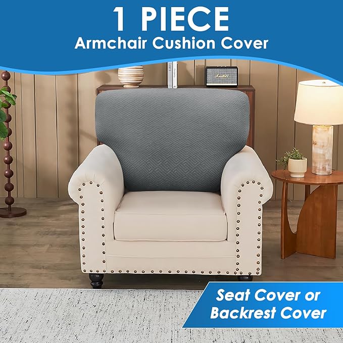 XINEAGE Large Couch Cushion Covers Seat Cushion Cover Thick Stretch Sofa - Image 4