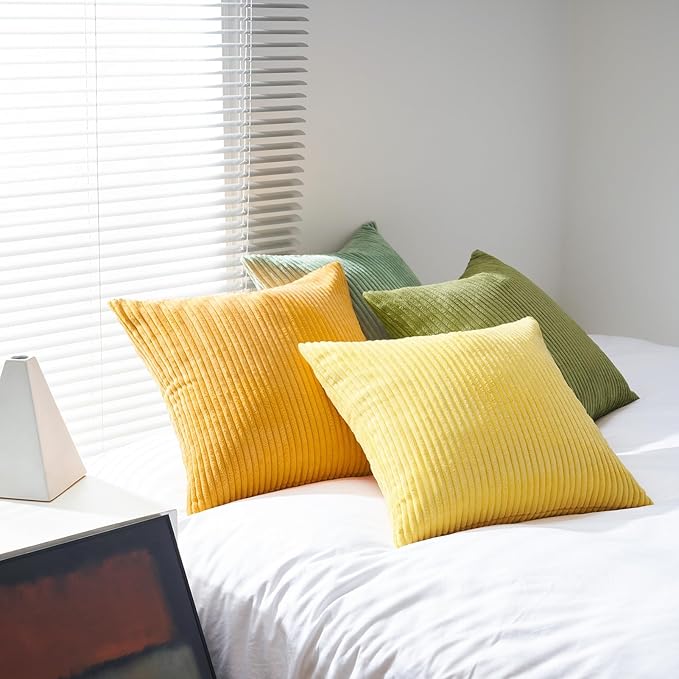 Topfinel 20x20 Oversized Throw Pillows Covers Set of 4 Euro Shams, Farmhouse - Image 5