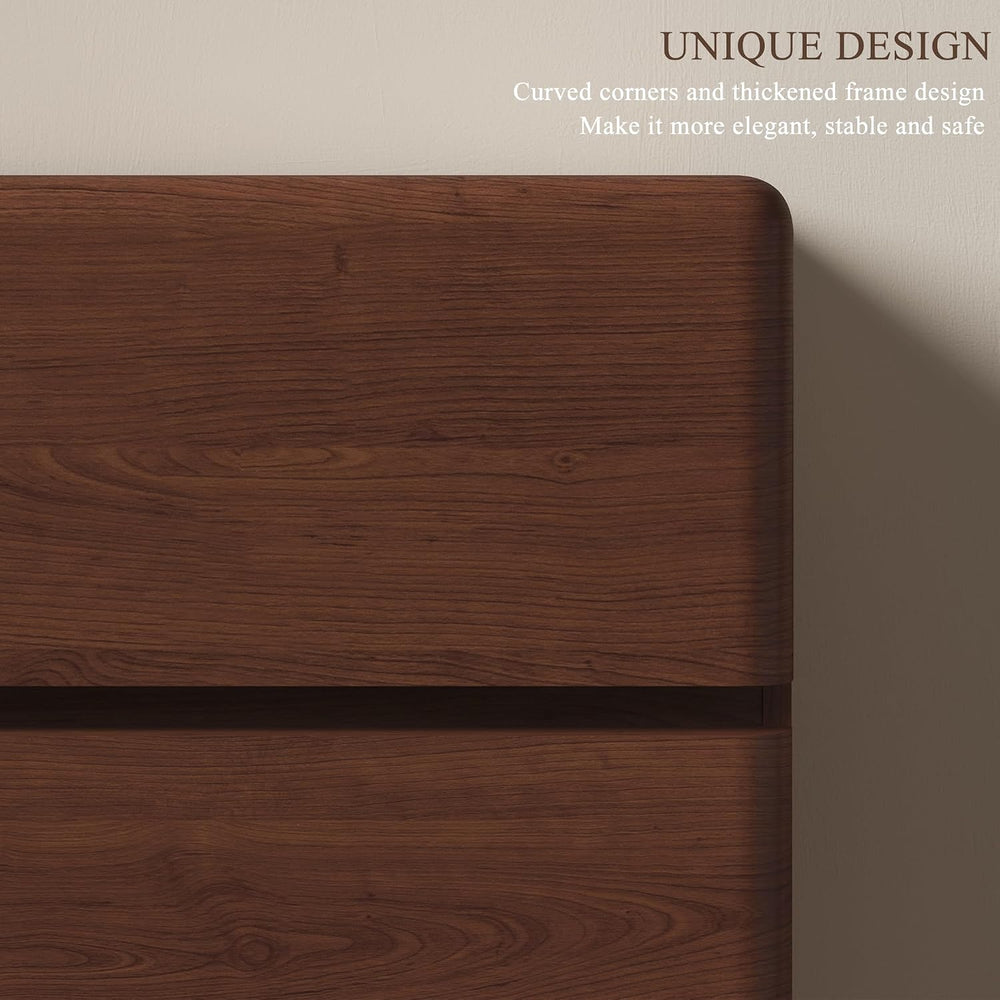 YANSNWO Walnut 9 Drawer Dresser for Bedroom, 63" Wide Chest of Drawers