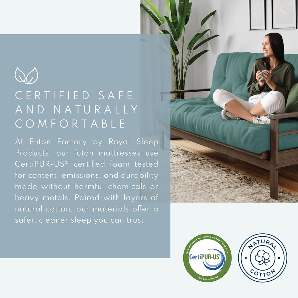 Royal Sleep Products by The Futon Factory 6 inch Foam Futon Mattress - Solid ...