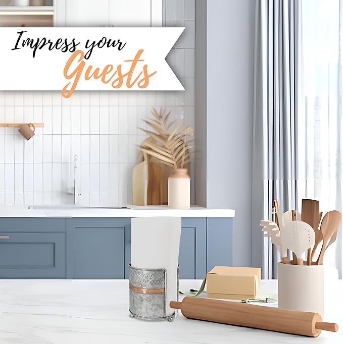 Autumn Alley Farmhouse Galvanized Kitchen Paper Towel Holder – Vintage Style - Image 7