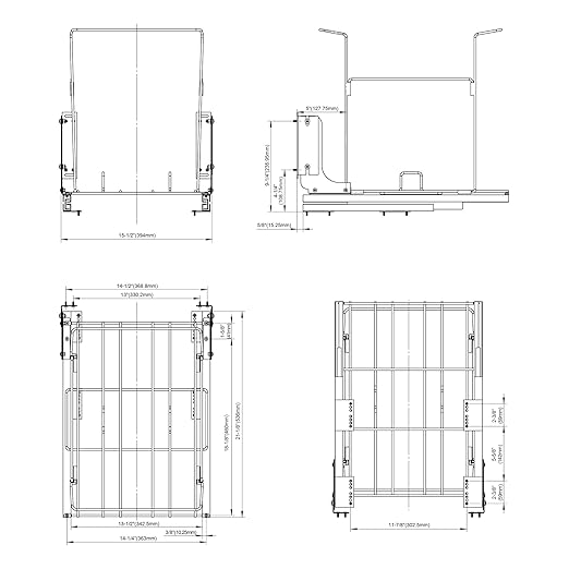Dowell B18 Aluminum Base Wastebasket Pullout