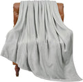 BEDELITE Fleece Blanket Light Grey Throw Blankets by BEDELITE