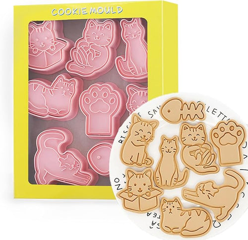 8 Pcs Cookie Cutters Set 3D Holiday Cookie Cutters by Tuxxzis