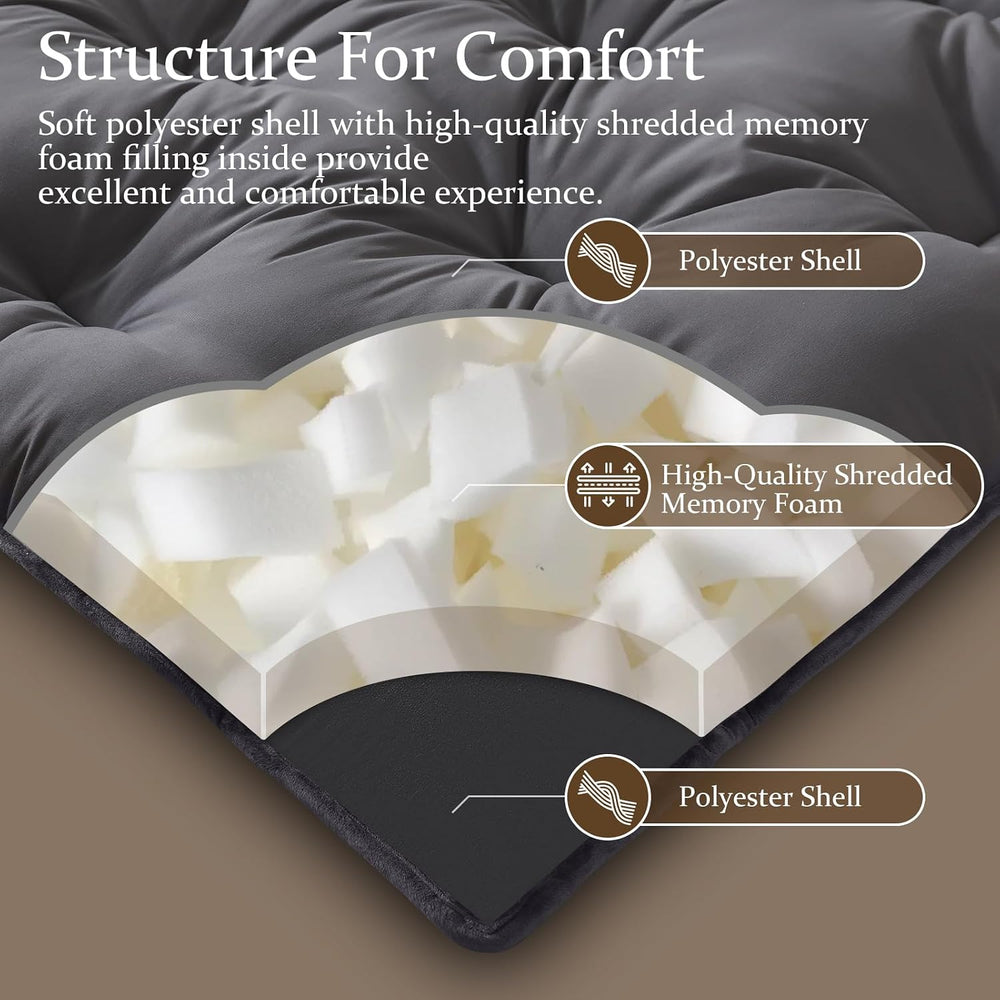SHOUREN Japanese Futon Mattress Floor Mattress 3" Tatami Mat,Shredded Me...