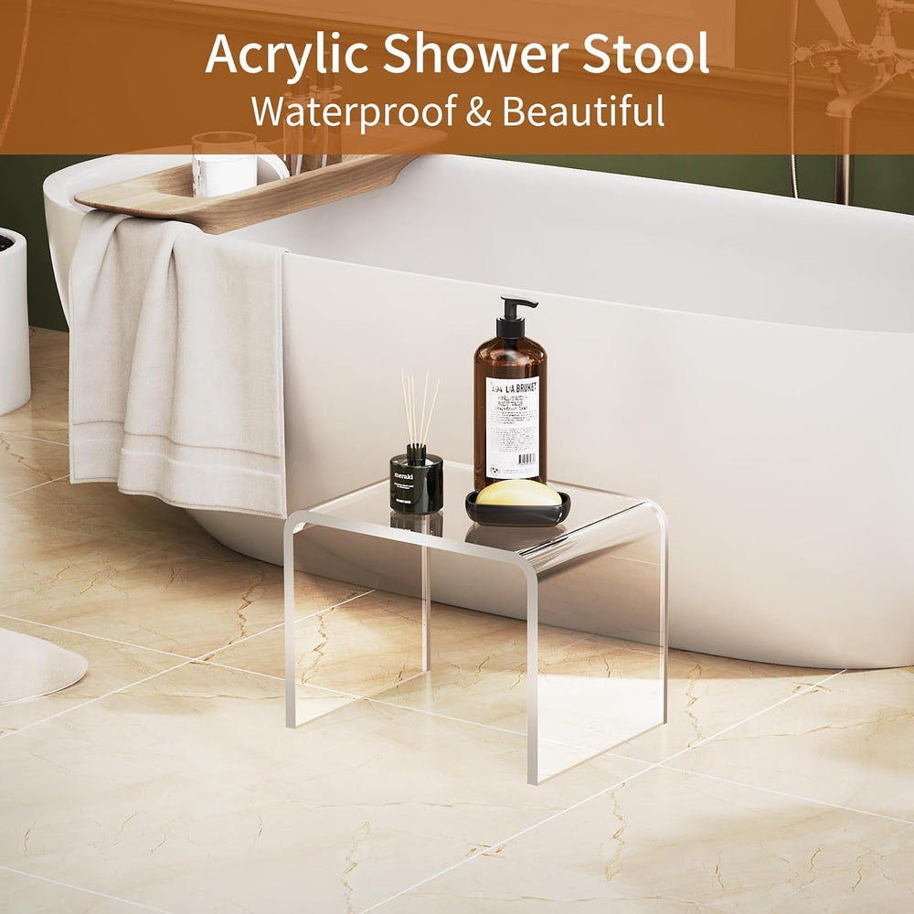 Acrylic Step Stool Small Stool, Clear Acrylic Foot Stool for Bathroom Bedroom...