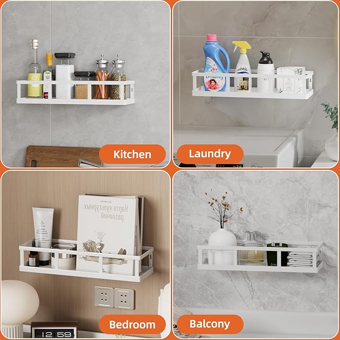 Spice Rack Wall Mounted, 4 Pack Pantry Door Organizer & Hanging Storage Baskets - Image 6