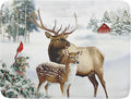 Giwawa Winter Deer Dish Drying Mat 18"x24" Xmas Tree Bird Holly Berry Dish by Giwawa