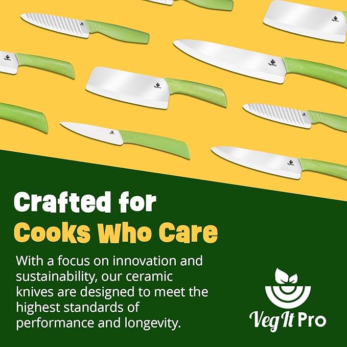 Durable Ceramic Knife for Chopping Vegetables & Fruits, 6” Non-Reactive and - Image 6