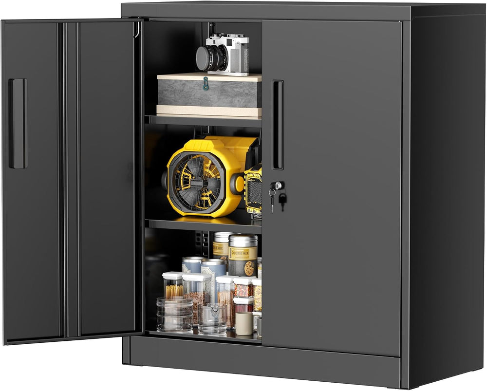 Greenvelly Metal Cabinet, 36" Locking Storage File Cabinet with Doors an...