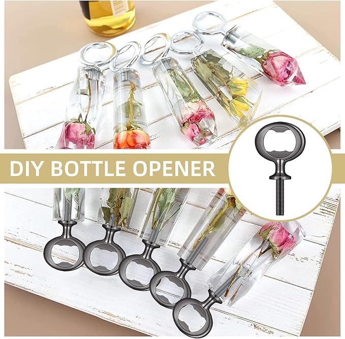 Metal Bottle Opener Kit, DIY Beer Opener Hardware DIY Craft Handmade Wood - Image 5