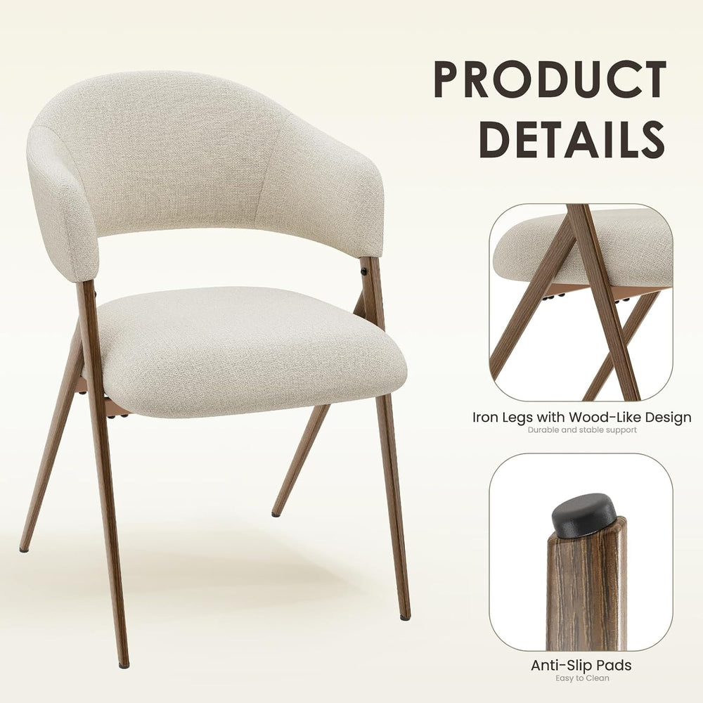COLAMY Dining Chairs Set of 4, Modern Upholstered Dining Room Kitchen Chairs ...