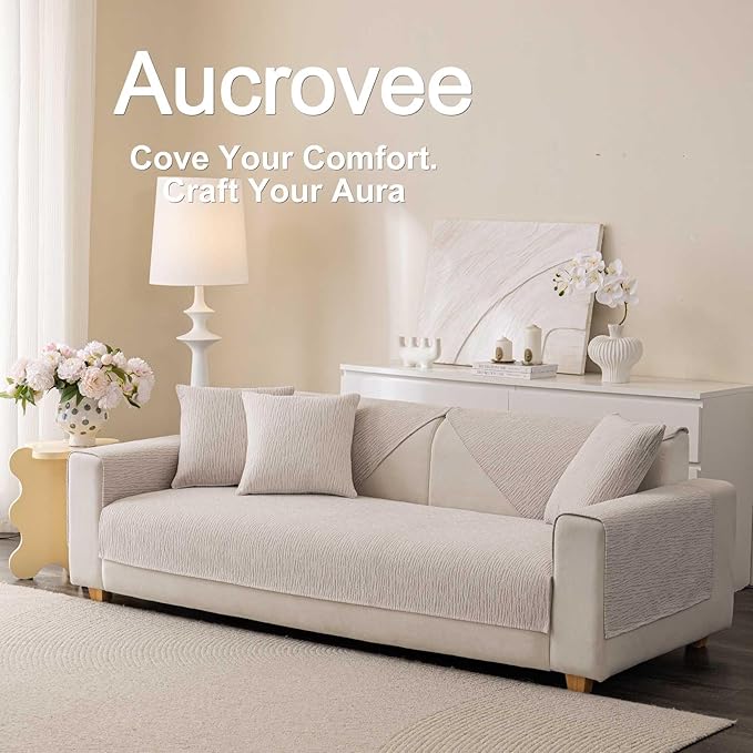Soft Waterproof Chenille Cover Washable, Non Slip Sectional Sofa Covers - Image 3