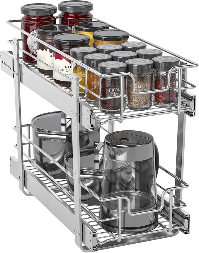 ZOINLIY Pull Out Cabinet Organizer, Versatile Slide Out Kitchen Organizers and by ZOINLIY