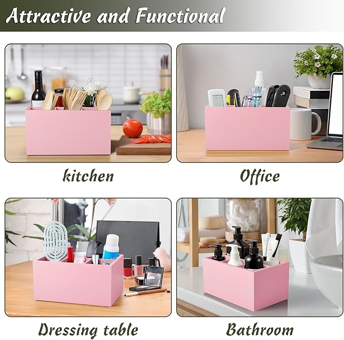 DRASTAR Utensil Holder, Wooden Silverware Caddy, Picnic Cutlery Organizer - Image 6