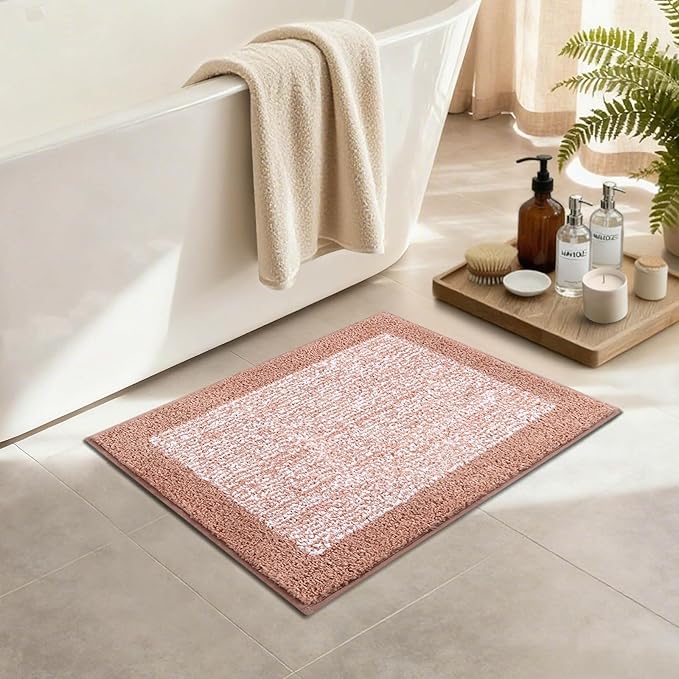 Bathroom Rugs 24x17 Non Slip Washable, Soft Absorbent Quick Dry Mats - Image 3