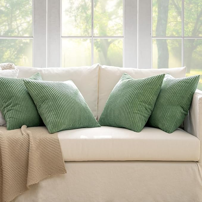 MIULEE Boho Farmhouse Throw Pillow Covers 18x18 Inch Set of 4 Mordern Nordic - Image 5