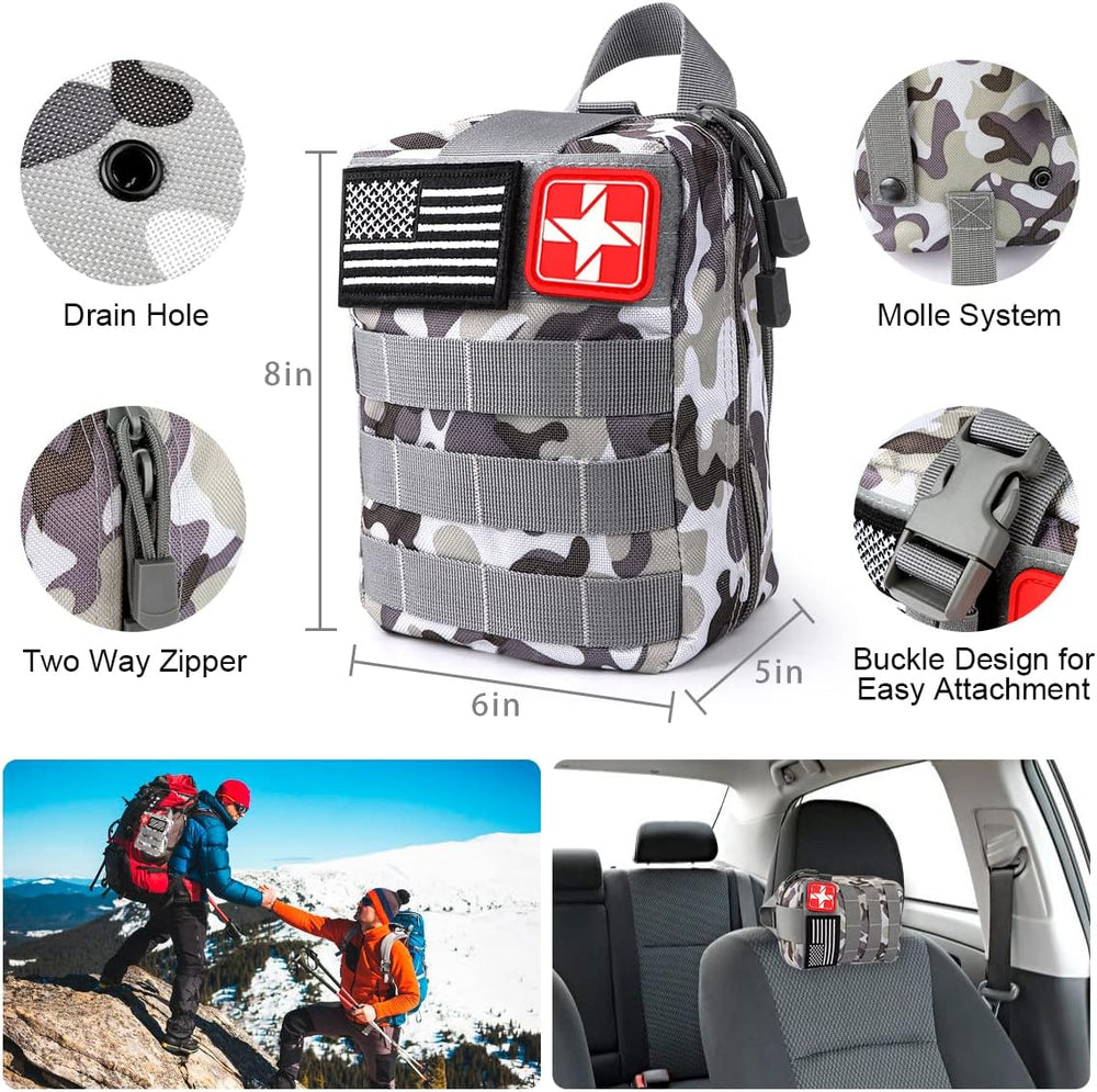 Survival Kit, 251 Pcs Survival Gear Emergency Supplies First Aid Kit