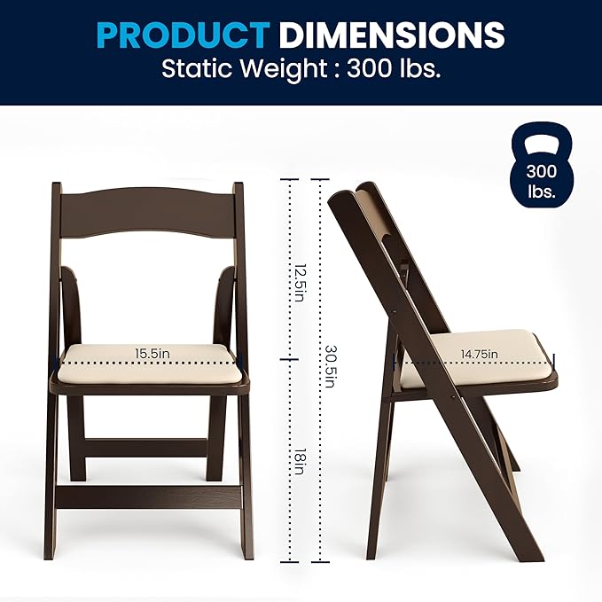 Flash Furniture 2 Pack HERCULES Series Fruitwood Wood Folding Chair with Viny...