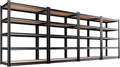 Set of 4 46" W Garage Shelving-2050 lbs 5 Tier Storage Shelves, Adjustable by Unknown