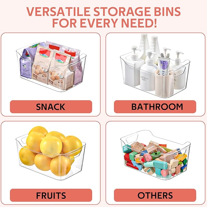 Clear Plastic Storage Bins - Image 4