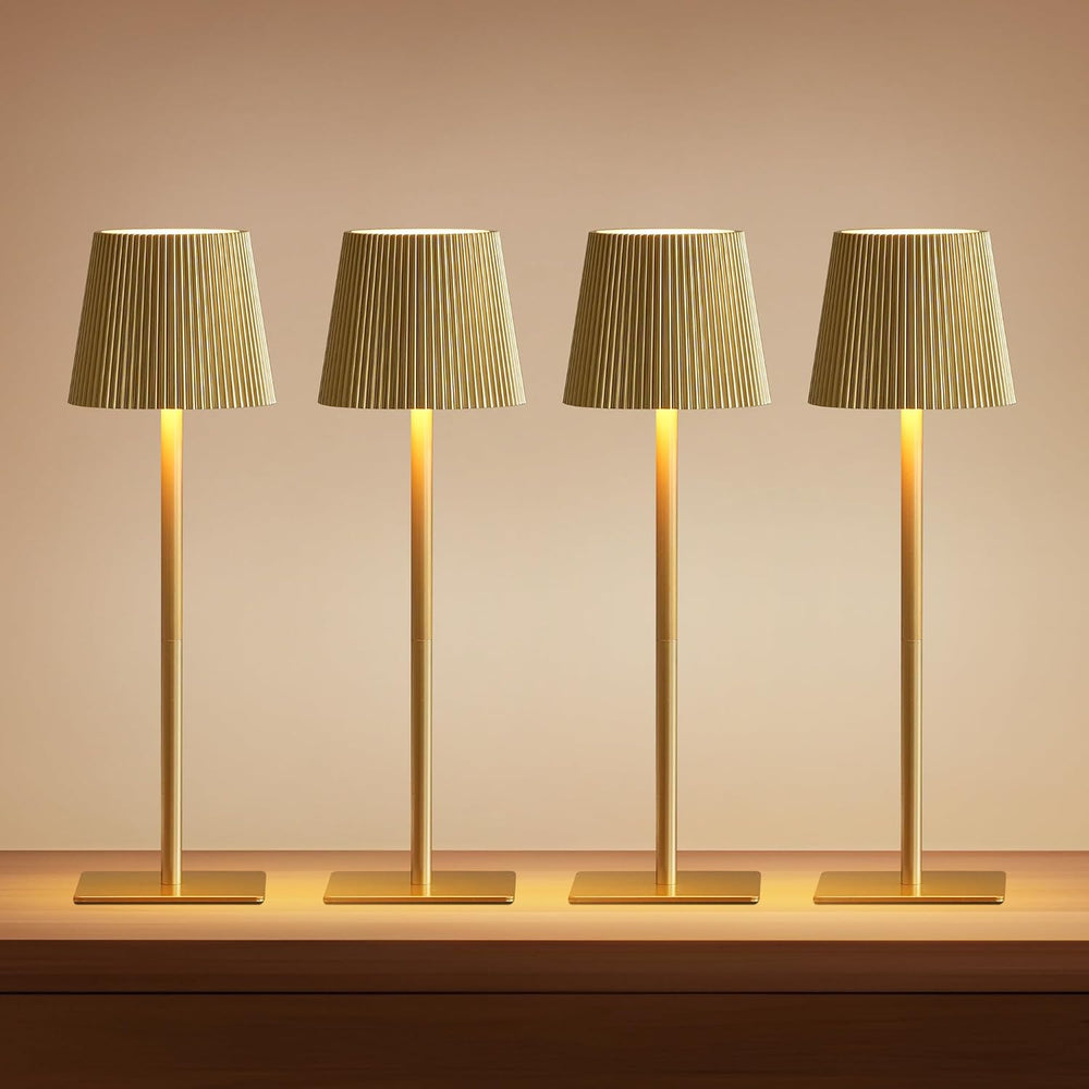 LUTEC 4 Pack Cordless Table Lamp,6000mAh Rechargeable Battery Operated Desk L...