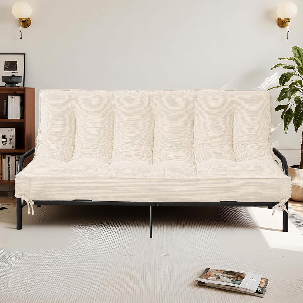 Futon Mattress Full Size 8 Inch, Beige (Frame Not Included)