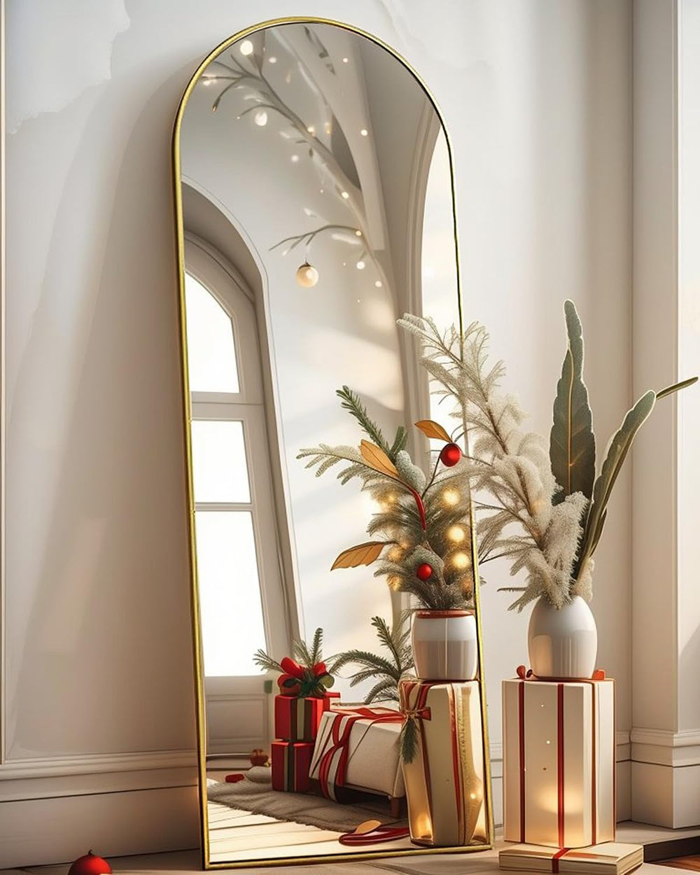 BEVERDY Arched Full Length Mirror - 18"58" Floor & Wall Mounted...