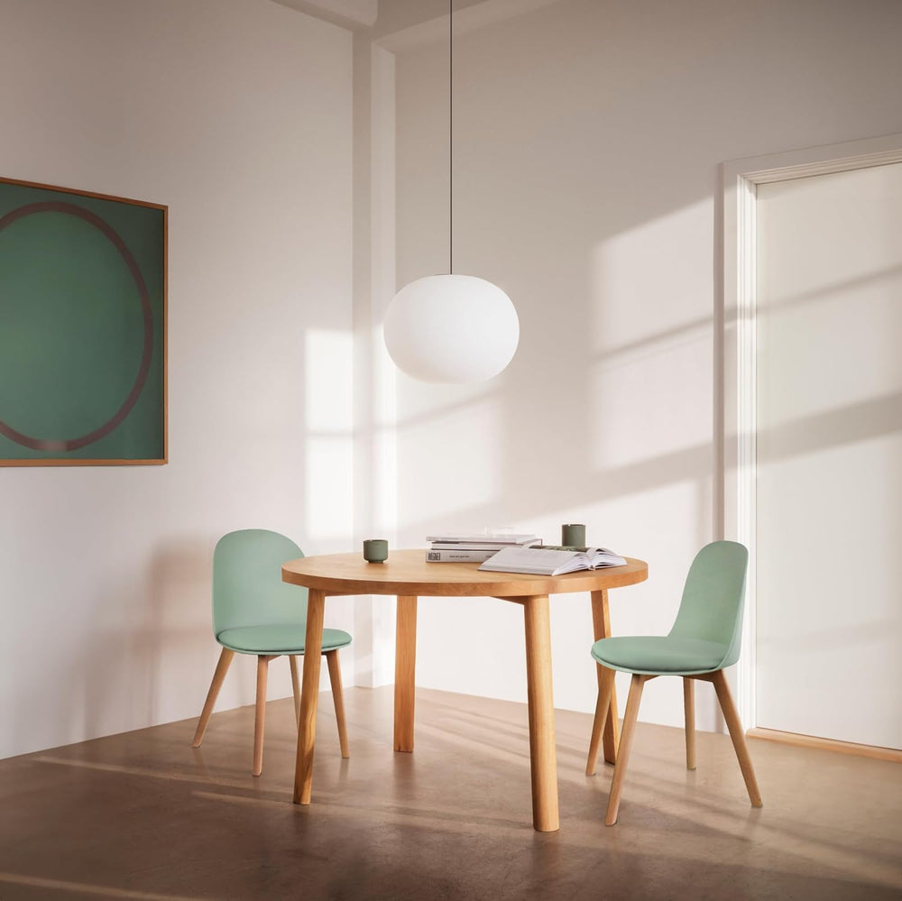 2xhome Set of 2 Modern Armless Dining Chairs | Plastic Shell with PU Leather ...