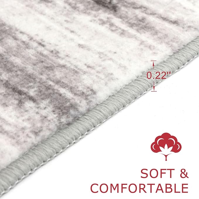 KOZYFLY 4x6 Area Rug Modern Abstract Washable Large Rugs - Image 2