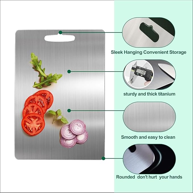 Stainless Steel Cutting Boards for Kitchen, 2026 New Upgrade Titanium Cutting - Image 5