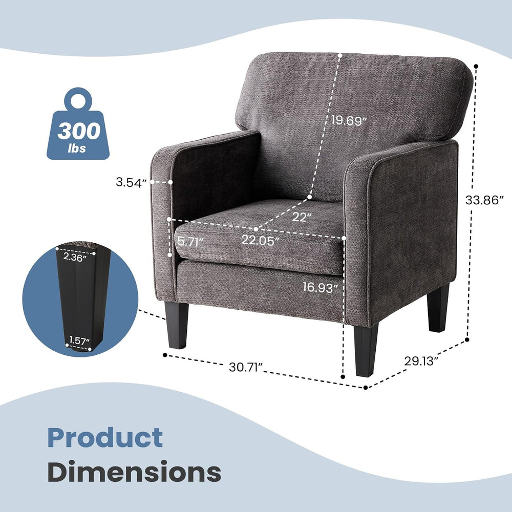 DUMOS Accent Chairs, Lounge Chair for Living Room Home Corner 1Pack