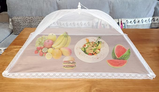 Mesh Food Covers for Outside, 3 Extra Large 40"X24" Jumbo Pop-Up Mesh Food Tent - Image 7