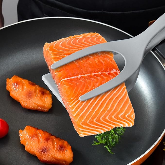 Egg Flipper Spatula 2 in 1 Grip and Flip Spatula Tongs Egg Spatula Flipper Made - Image 7