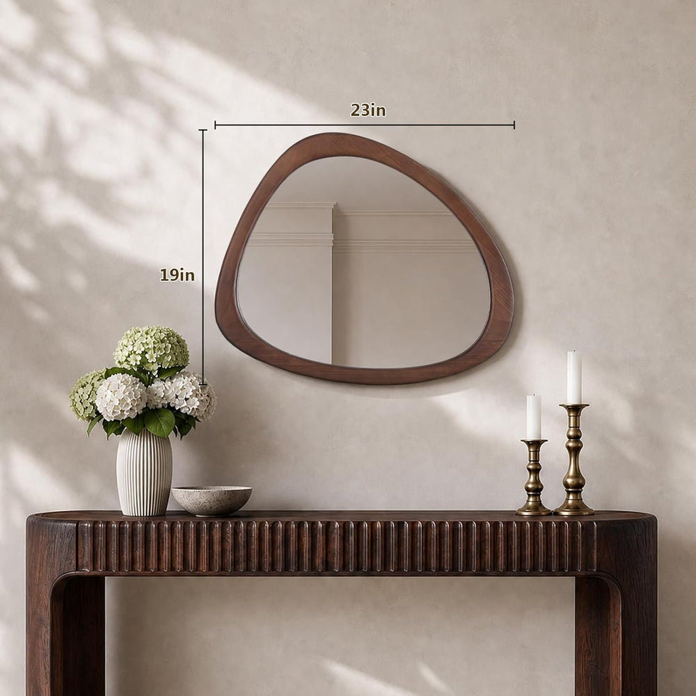 WallBeyond 23" H x 19" W Asymmetrical Mirror, Irregular Wall Mirror...