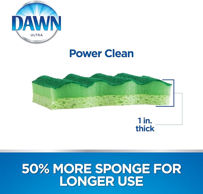 Dawn Power Clean Dual-Sided Scrubber Sponges
